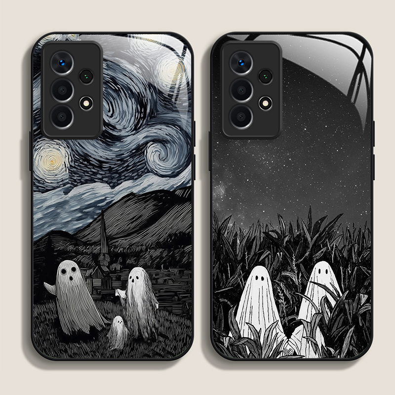 Phone Cases Funny - Grappige Ghost Abstract Art Patroon Gehard