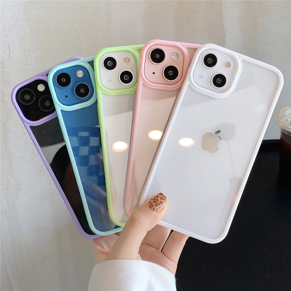 Phone Cases Burga - Snoep Gekleurde Acryl Transparant Telefoonhoesje Voor
