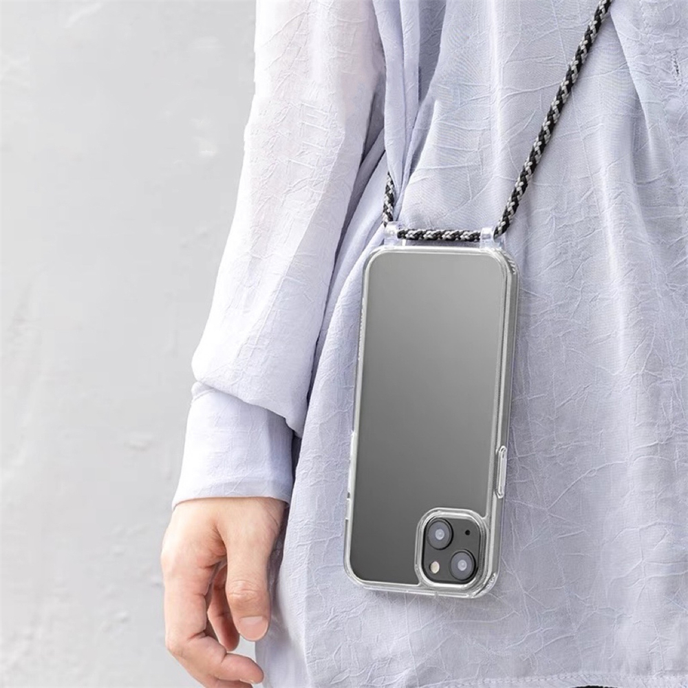 Phone Cases That Charge Your Phone - Crossbody ketting koord Lanyard transparant harde