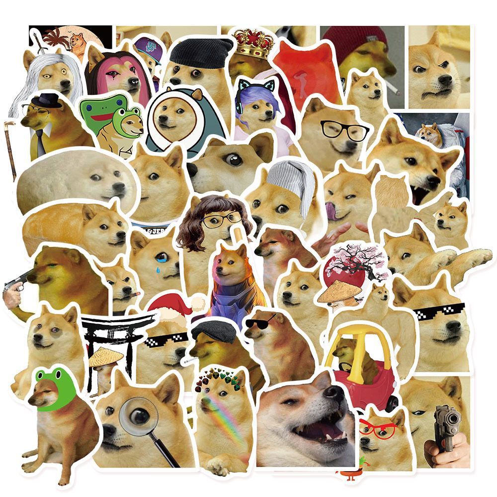 Phone Cases Kids - 50 Stuks Grappige Doge MEME Stickers