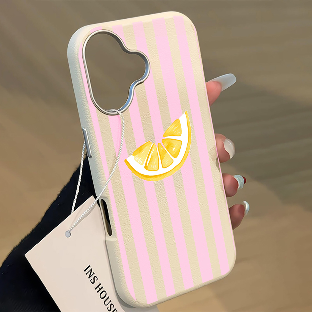 Phone Cases Xiaomi 14T - Telefoonhoesje met citroenroze strepen voor Xiaomi