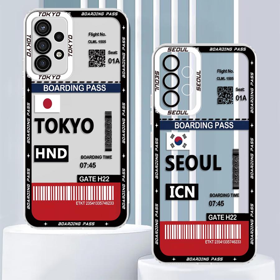 Phone Cases Tokyo - Tokyo Seoul Boarding Pass Zachte Telefoon
