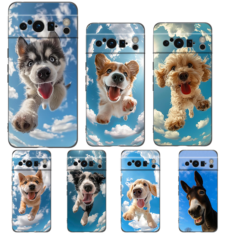 Phone Cases Funny - Grappige hond in de lucht parachutespringen