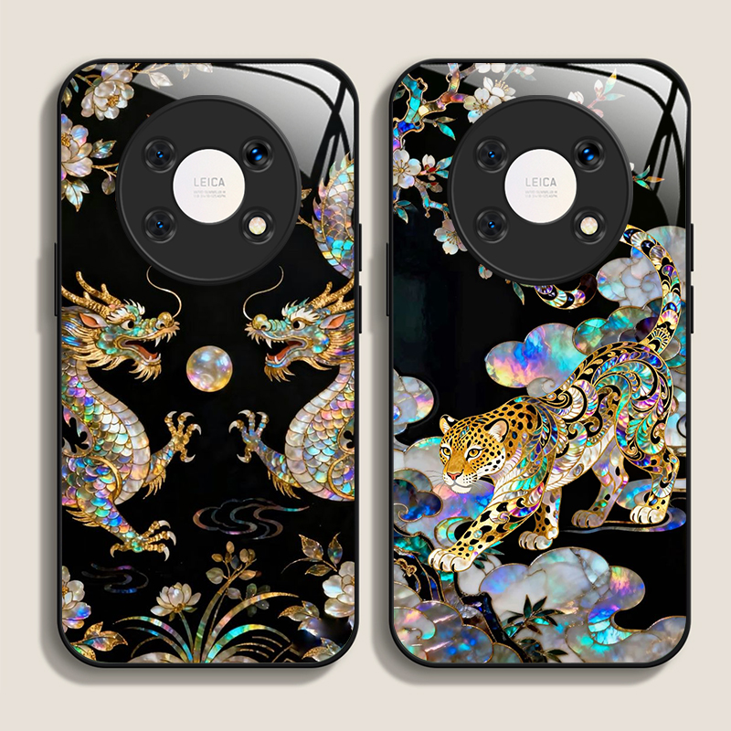 Phone Cases Xiaomi 14T - Stijlvolle Dragon Leopard Marmer Textuur Gehard