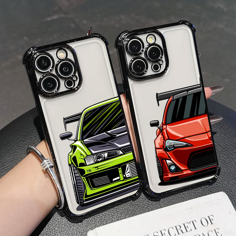 Phone Cases Tokyo - Cartoon Tokyo JDM Drift Sportwagen Zachte
