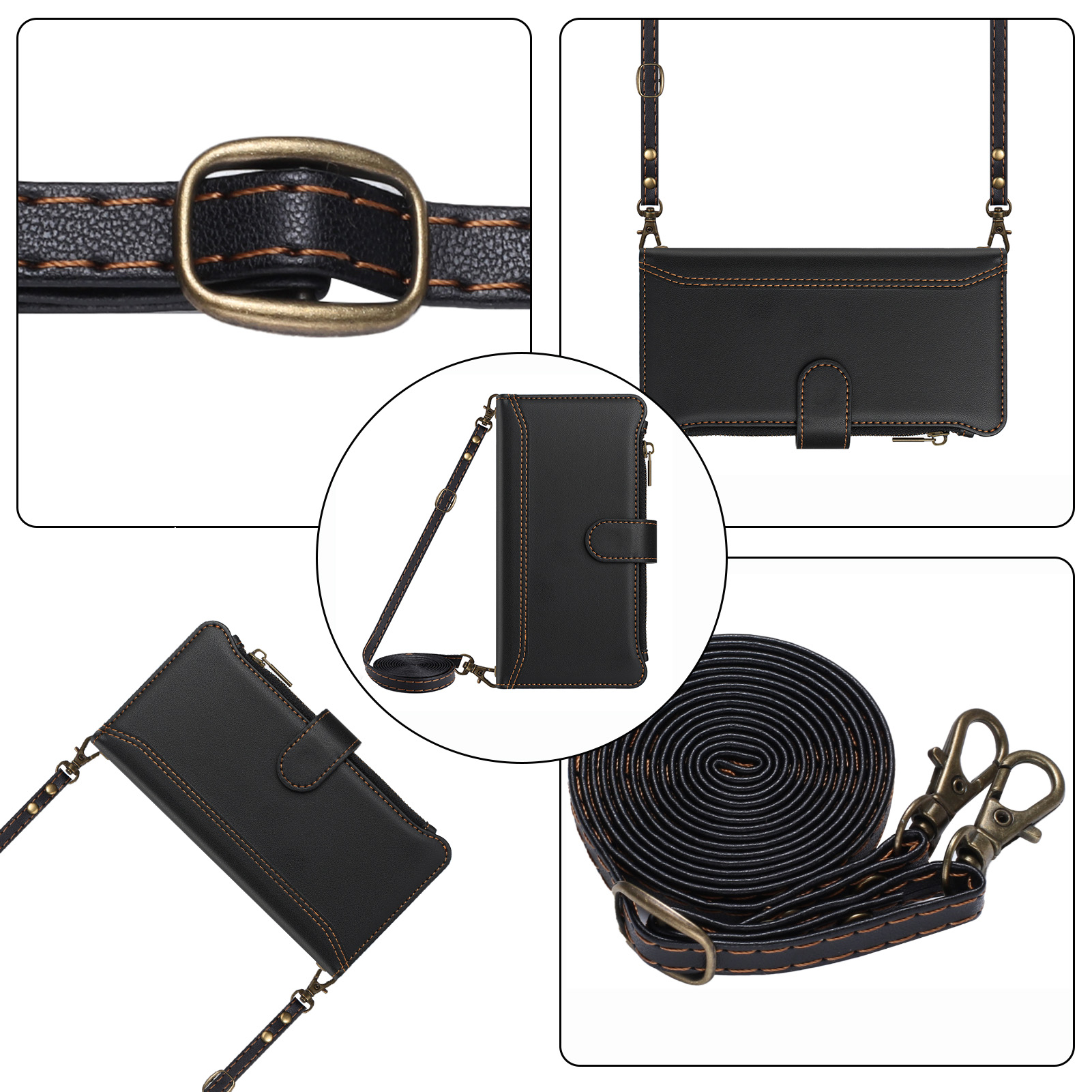 PU Leder Crossbody Flip Wallet - Flip Leather Case recensie en prijs